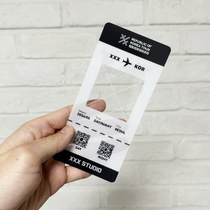 투명티켓제작 맞춤디자인 200매 (투명포토카드 투명포카 디자인 제작 무료배송)